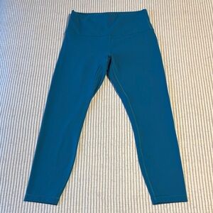 Lululemon Wunder Train High Rise Leggings ~ 10 ~ Hawaiian Blue ~ 25”